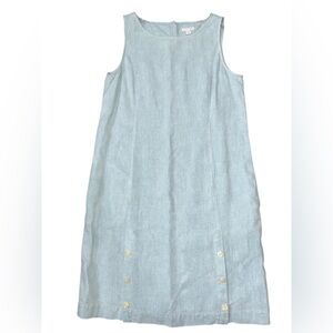 J. Jill Light blue Linen Sleeveless Dress Size Medium